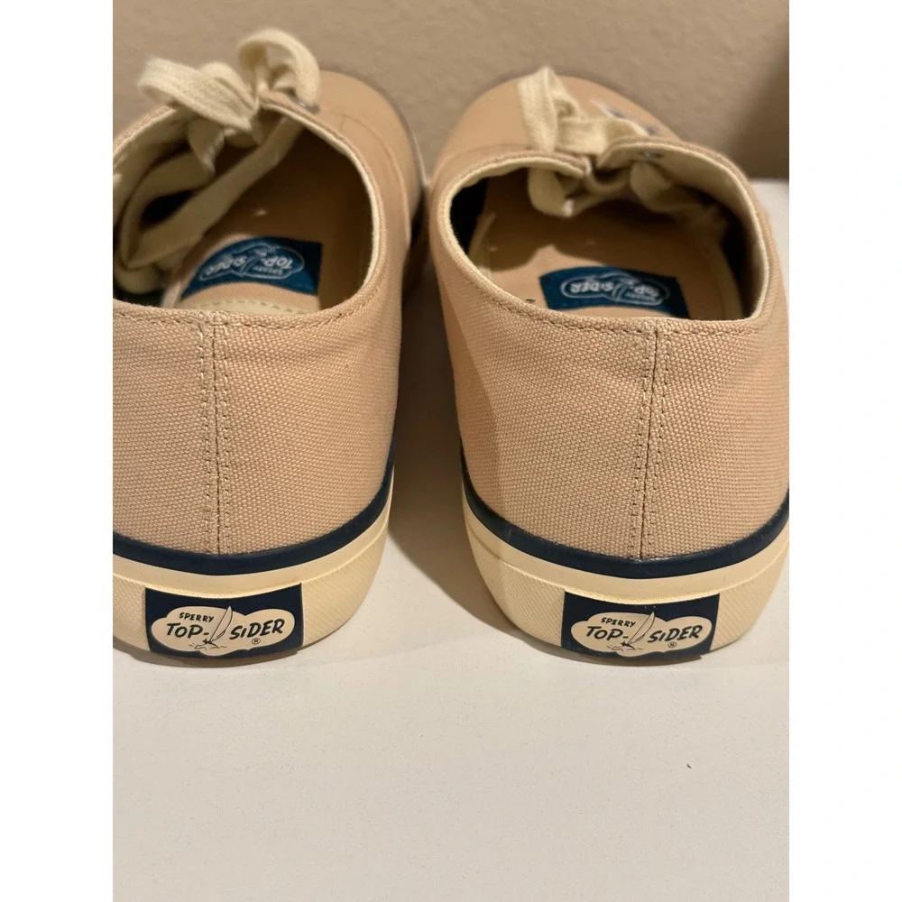Sperry Top-Sider CVO Mens Canvas Sneakers Tan Beige Low Top Deck Shoes 9
